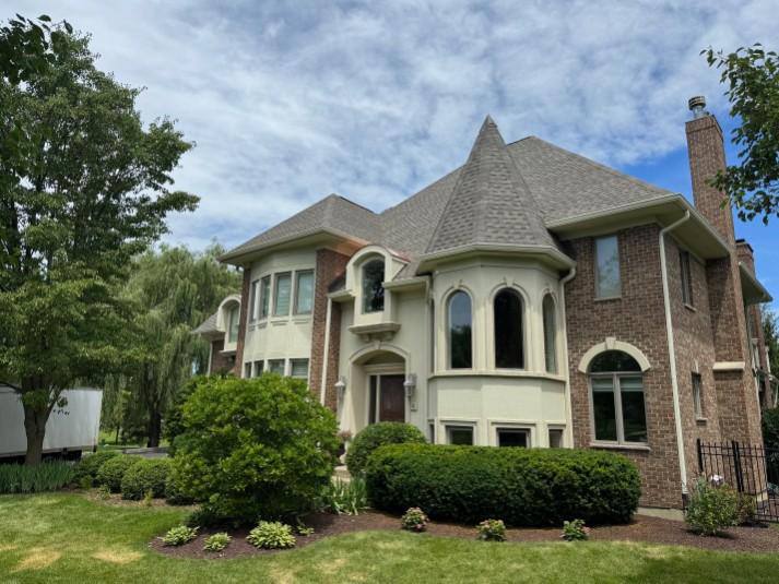 Two-story roofline exterior